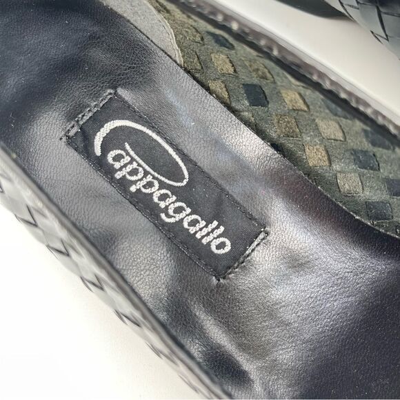 Vintage Pappagallo Women’s Black Woven Leather Tassel Fringe Loafers Size 6.5 - Picture 7 of 17